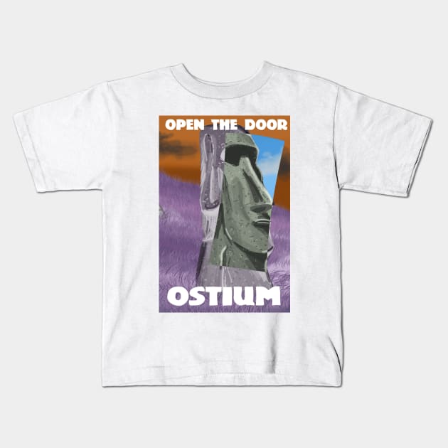 Moai Open the Door Kids T-Shirt by The Ostium Network Merch Store